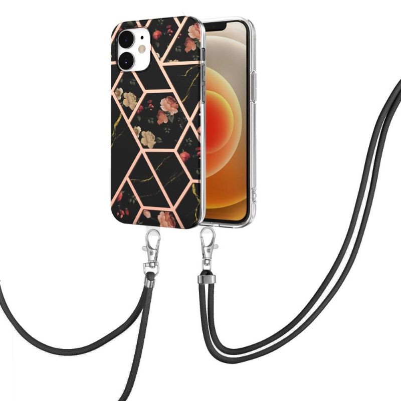 Kryt Na iPhone 12 / 12 Pro Na Lana Mramor A Květiny