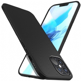 Kryt Na iPhone 12 / 12 Pro Silikonový Pruhovaný Efekt
