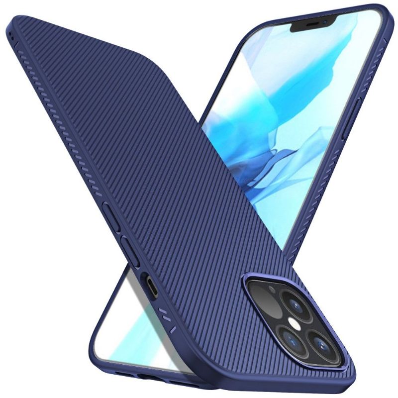 Kryt Na iPhone 12 / 12 Pro Silikonový Pruhovaný Efekt