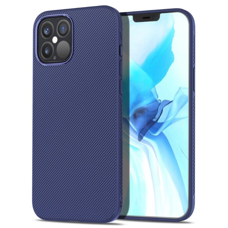 Kryt Na iPhone 12 / 12 Pro Silikonový Pruhovaný Efekt