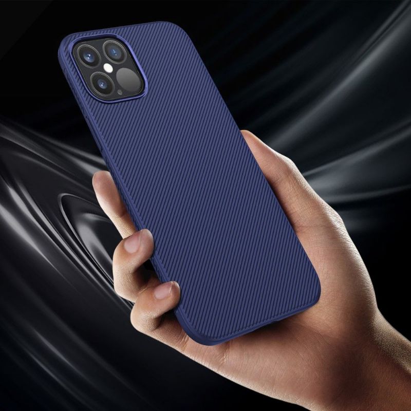 Kryt Na iPhone 12 / 12 Pro Silikonový Pruhovaný Efekt