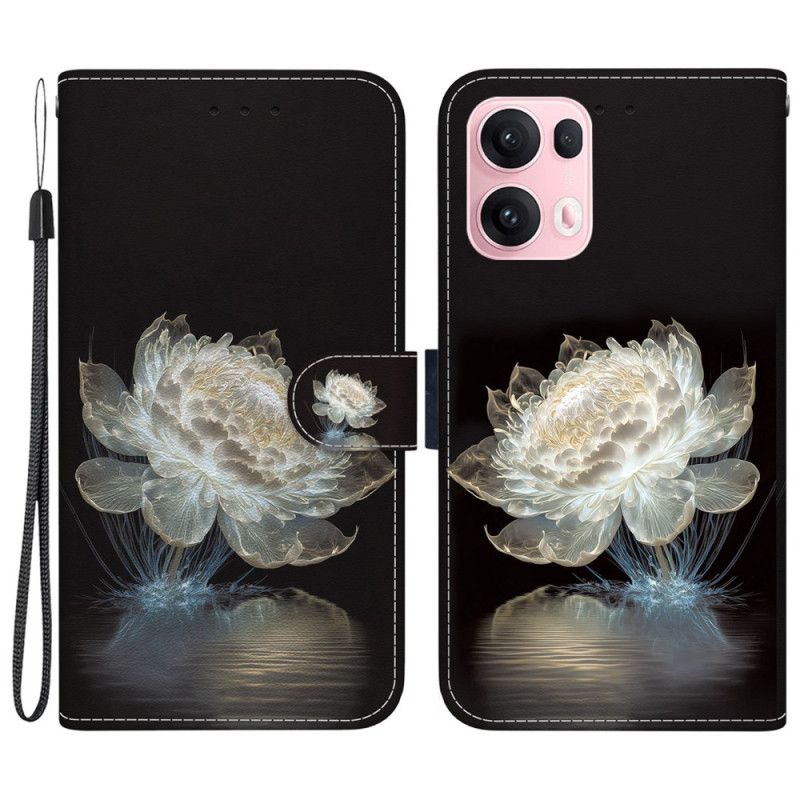 Kožený Kryt Oppo Reno 13 Pro 5g Křišťálová Pivoňka