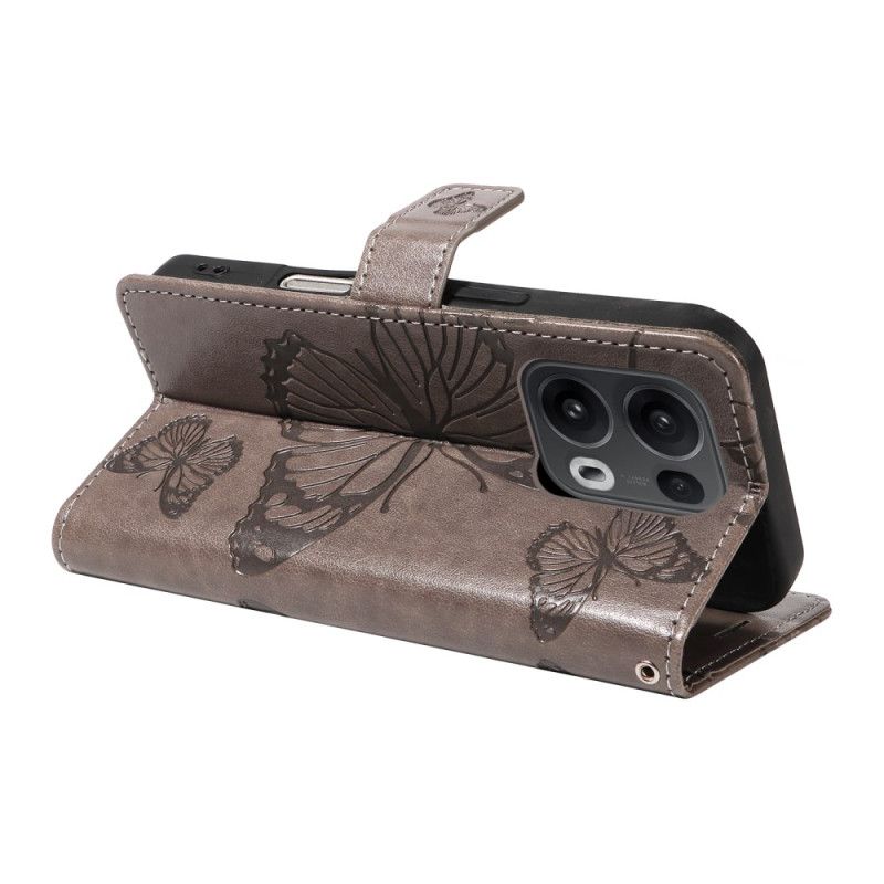 Kožený Kryt Oppo Reno 13 Pro 5g Obří Motýli