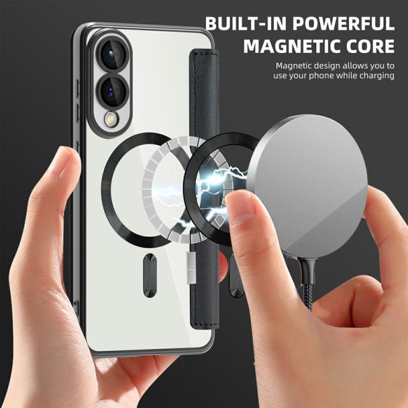 Kožené Pouzdro Folio Na Samsung Galaxy S25 5g Edge Kompatibilní S Magsafe A Rfid Blokováním