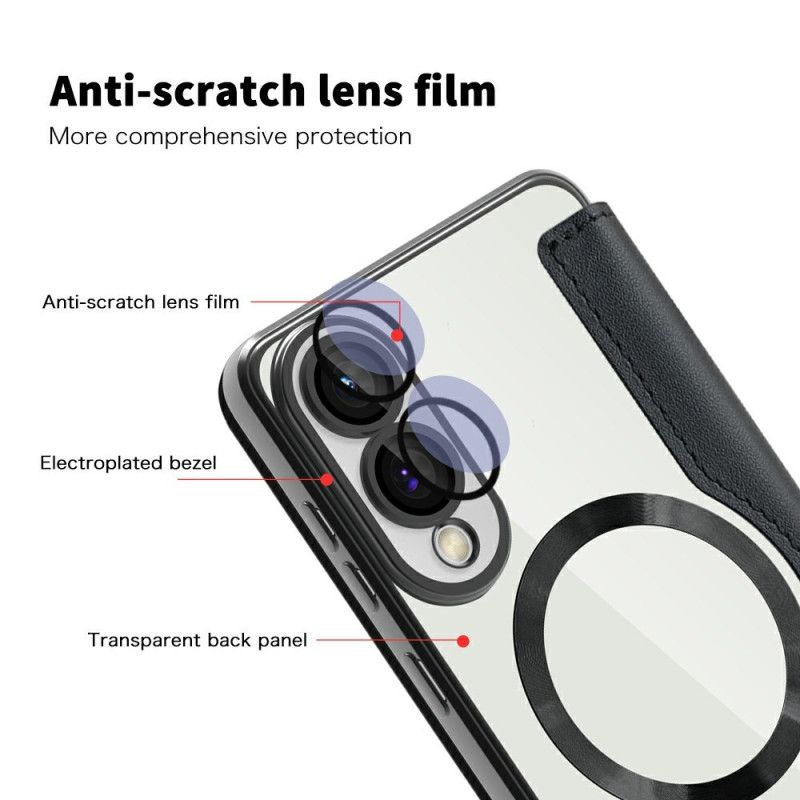 Kožené Pouzdro Folio Na Samsung Galaxy S25 5g Edge Kompatibilní S Magsafe A Rfid Blokováním