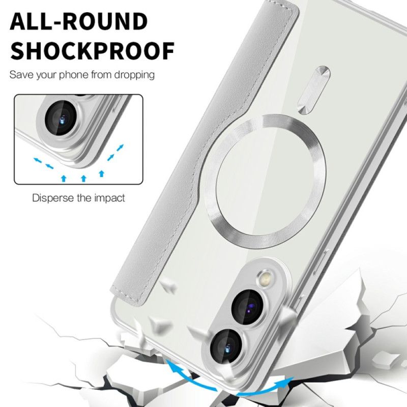 Kožené Pouzdro Folio Samsung Galaxy S25 5g Edge Prošívaná Kompatibilní S Magsafe