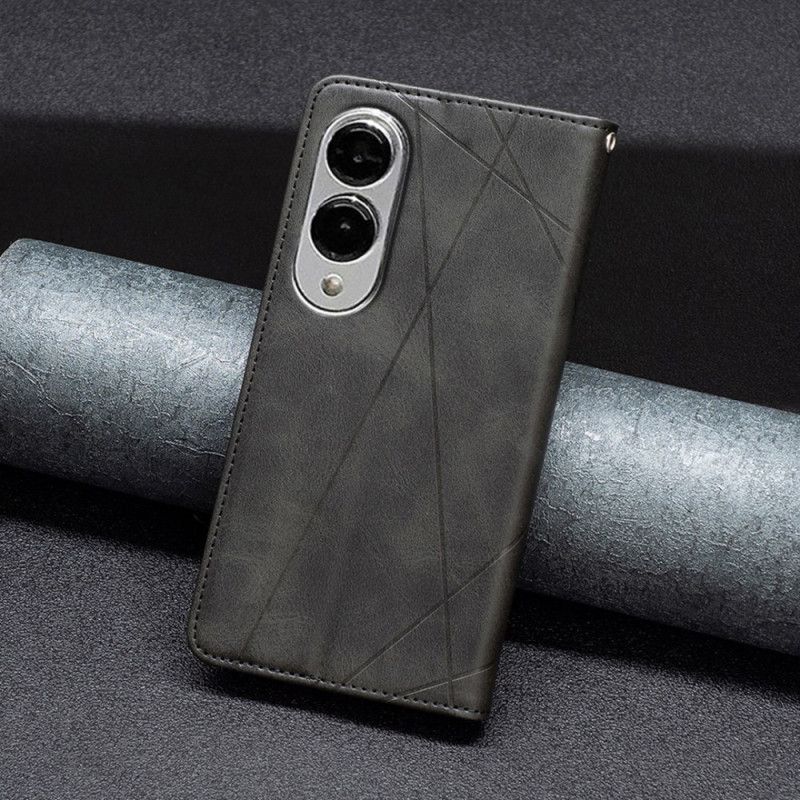 Kožené Pouzdro Samsung Galaxy S25 5g Edge Kryty Na Mobil Geometrický Vzor