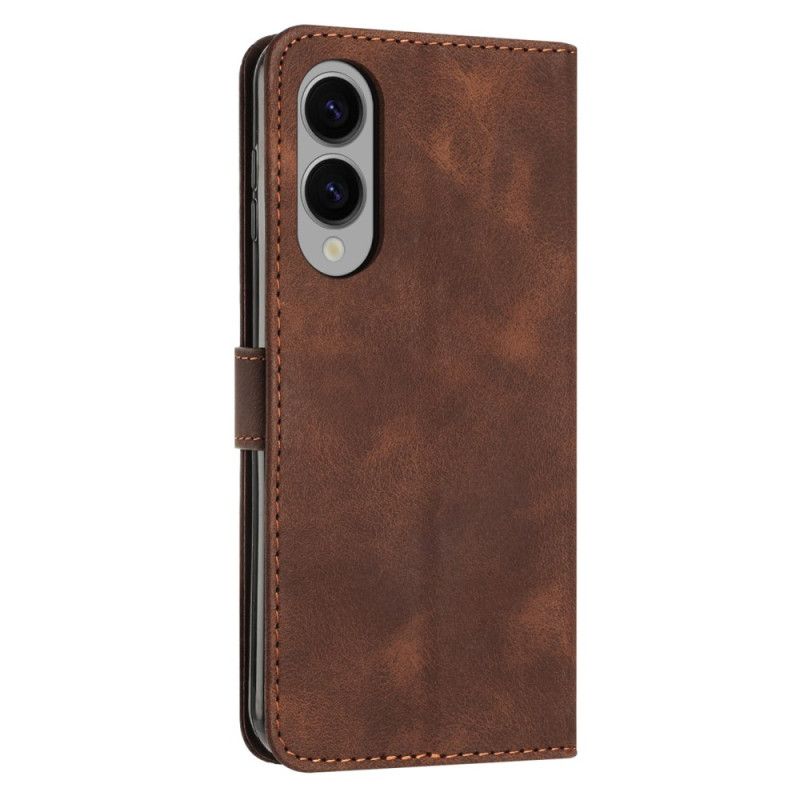 Kožený Kryt Na Samsung Galaxy S25 5g Edge Geometrický Design