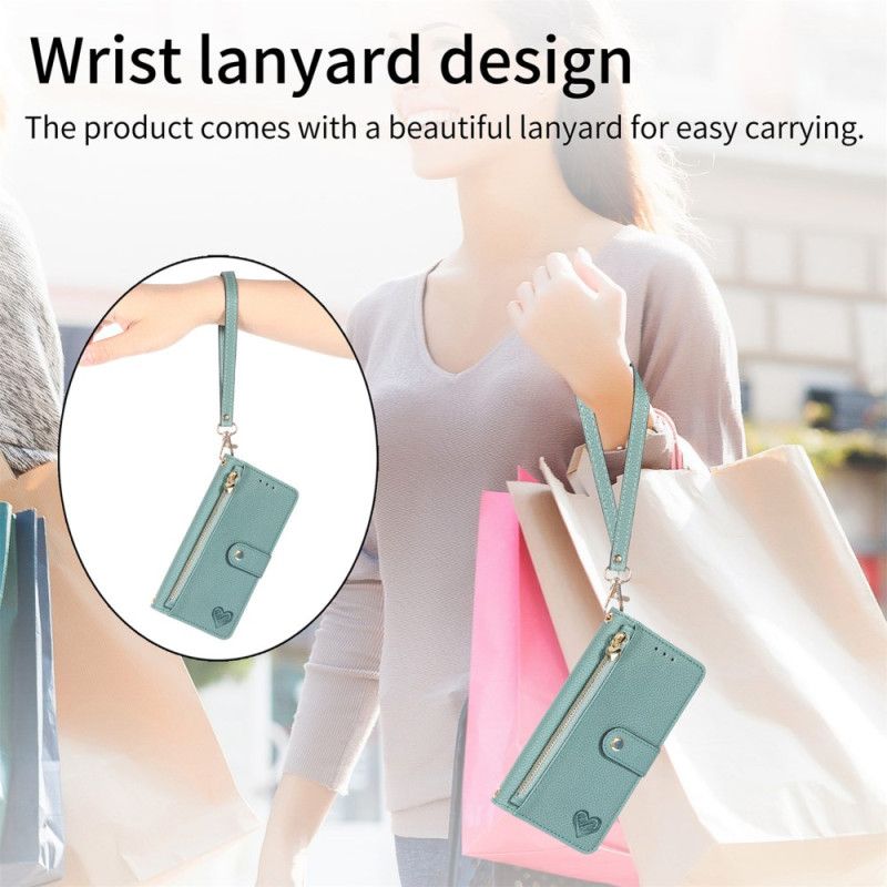 Kožený Kryt Na Samsung Galaxy S25 5g Edge Rfid Vzor Se Srdcem