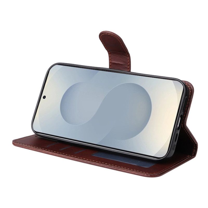 Kožený Kryt Na Samsung Galaxy S25 5g Edge Textura Telecí Kůže