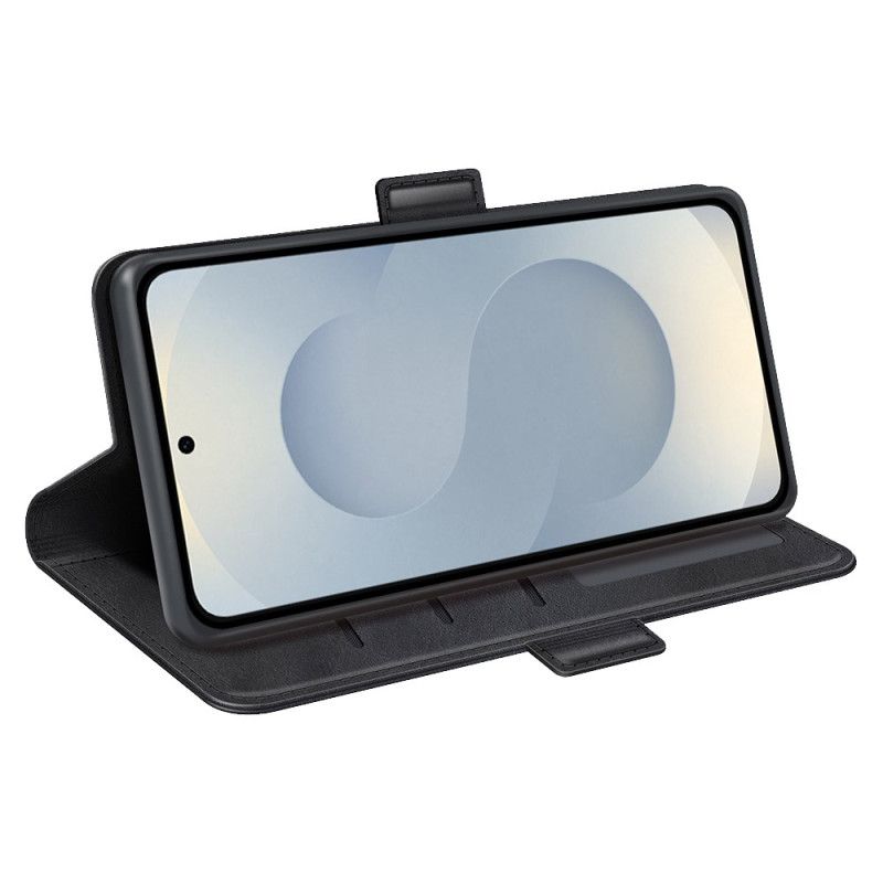 Kožený Kryt Samsung Galaxy S25 5g Edge Dvojitá Magnetická Spona