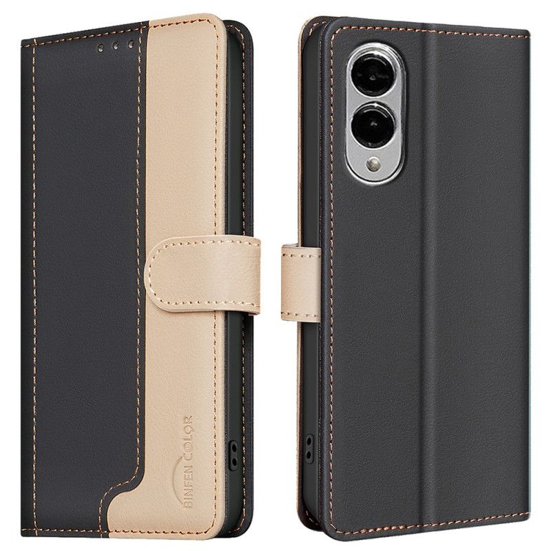 Kožený Kryt Samsung Galaxy S25 5g Edge Dvoubarevná Barva Binfen