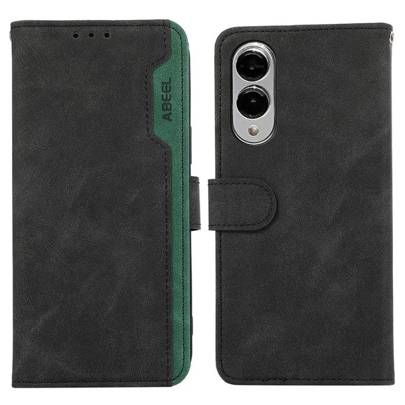 Kožený Kryt Samsung Galaxy S25 5g Edge Dvoubarevný Abeel