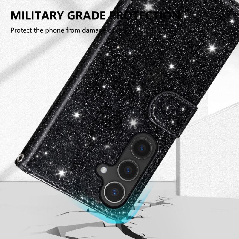 Kožený Kryt Samsung Galaxy S25 5g Edge Flitrovaná Peněženka