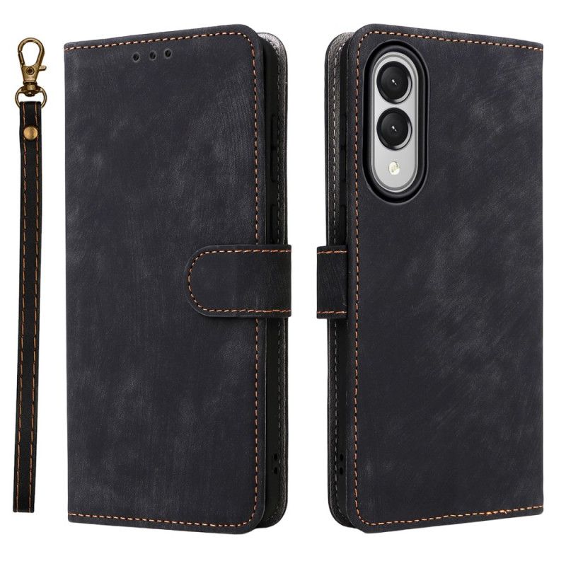 Kožený Kryt Samsung Galaxy S25 5g Edge Funkce Rfid S Páskem