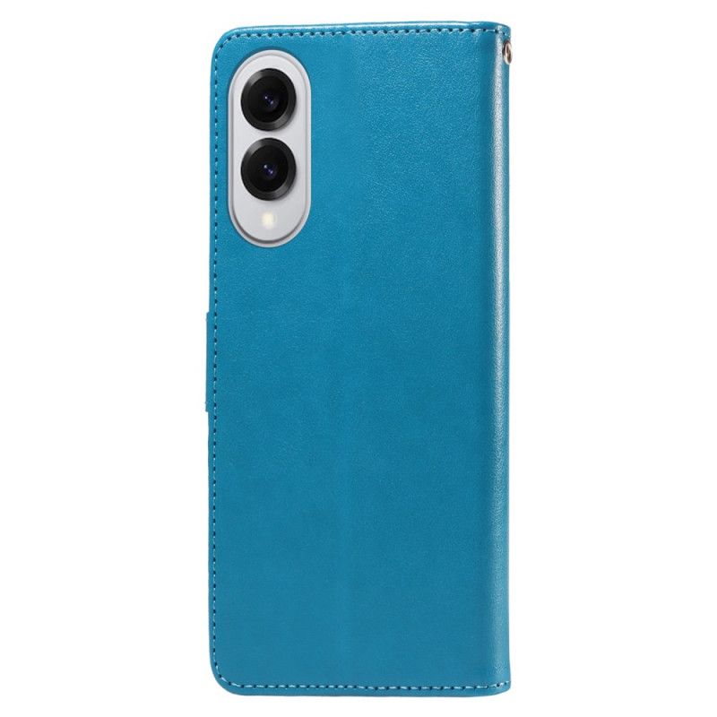 Kožený Kryt Samsung Galaxy S25 5g Edge Květinový Vzor