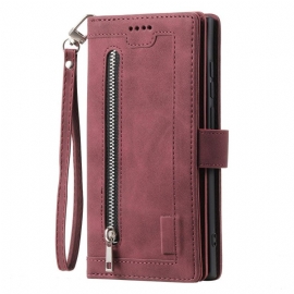 Kožený Kryt Samsung Galaxy S25 5g Edge Peněženka Na Zip