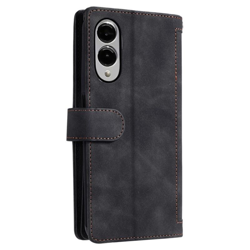 Kožený Kryt Samsung Galaxy S25 5g Edge Peněženka Na Zip