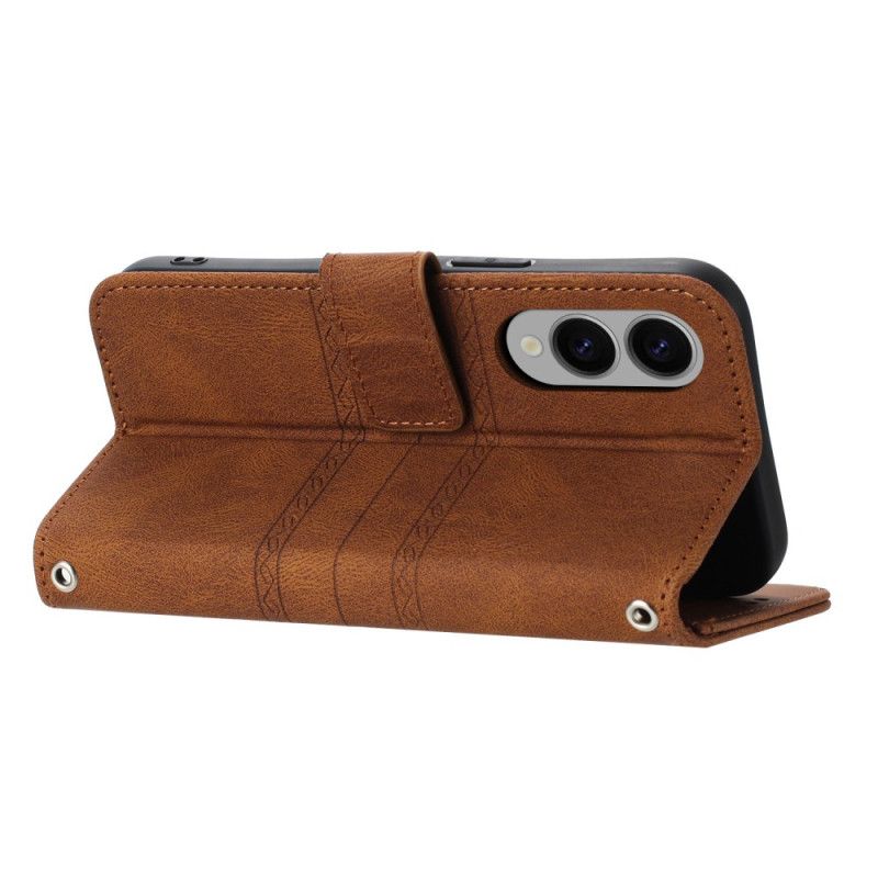 Kožený Kryt Samsung Galaxy S25 5g Edge Popruh Frieze