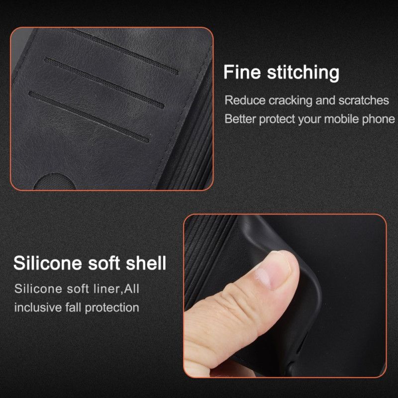 Kožený Kryt Samsung Galaxy S25 5g Edge Popruh S Potištěnými Liniemi