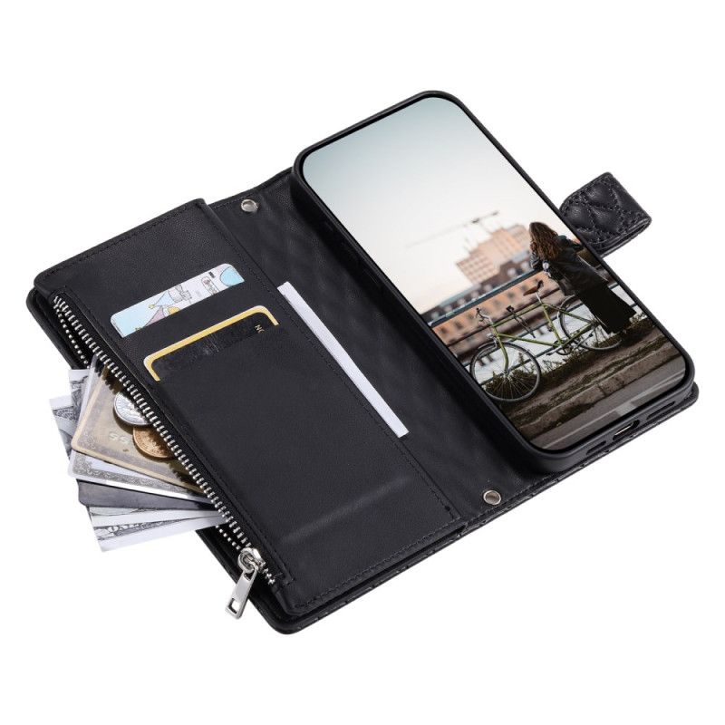 Kožený Kryt Samsung Galaxy S25 5g Edge Prošívaná Peněženka