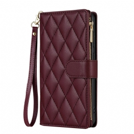 Kožený Kryt Samsung Galaxy S25 5g Edge Prošívaná Peněženka