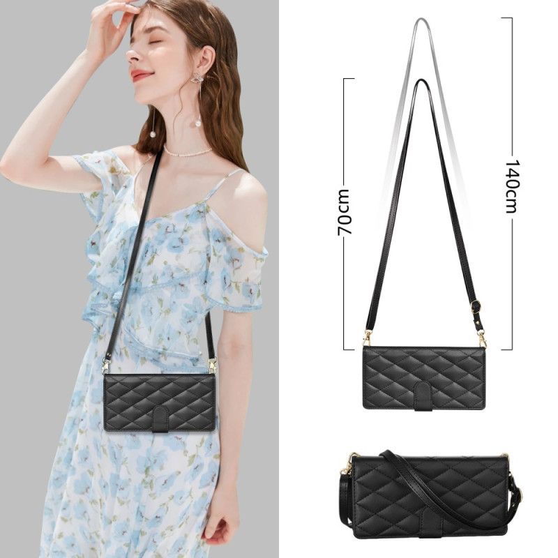 Kožený Kryt Samsung Galaxy S25 5g Edge Prošívaná Peněženka