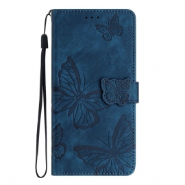 Kožený Kryt Samsung Galaxy S25 5g Edge Semišový Motýlí Efekt