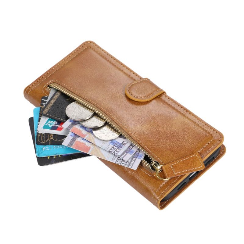 Kožený Kryt Samsung Galaxy S25 5g Edge Zip A Pouzdro Na Karty