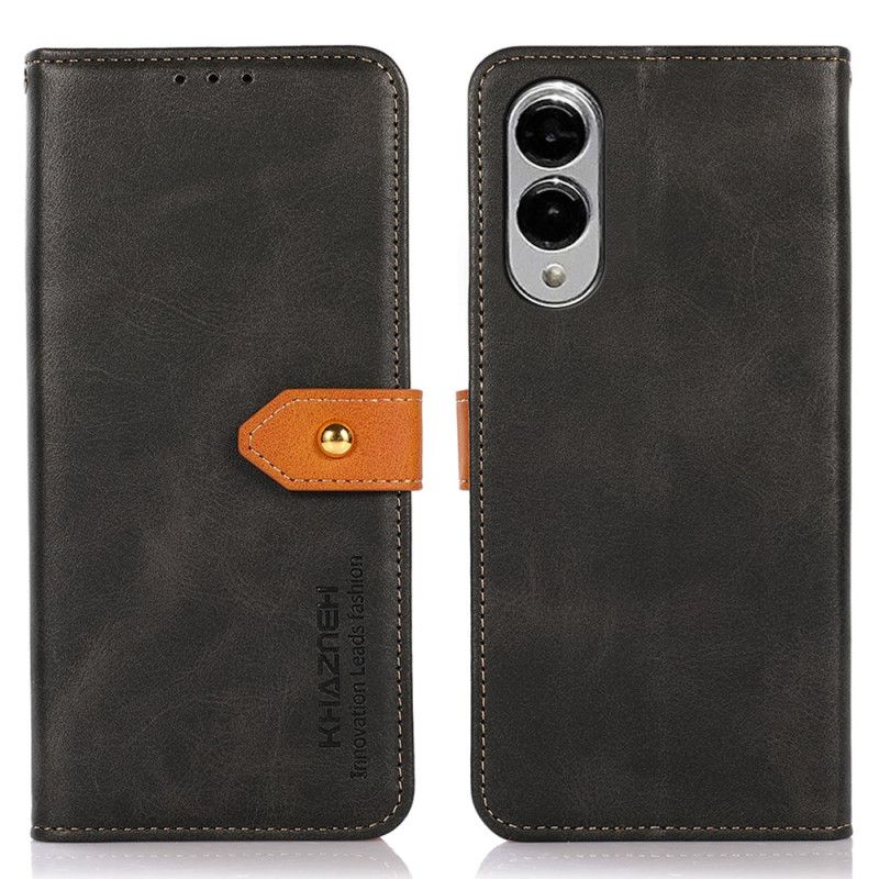 Kožený Kryt Samsung Galaxy S25 5g Edge Zlatá Spona Khazneh