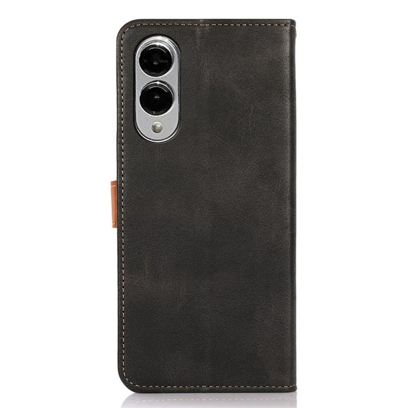 Kožený Kryt Samsung Galaxy S25 5g Edge Zlatá Spona Khazneh