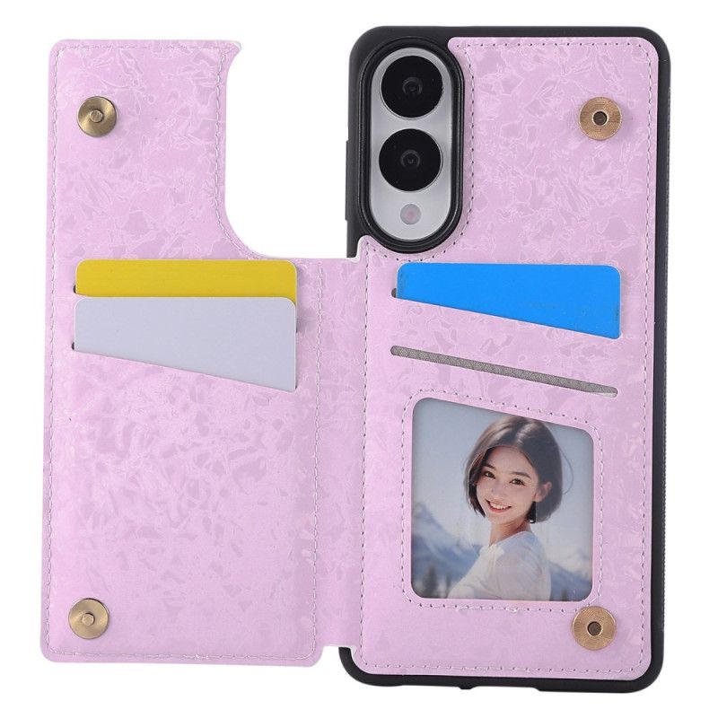 Kryt Samsung Galaxy S25 5g Edge Držák Na Karty S Květinovým Vzorem