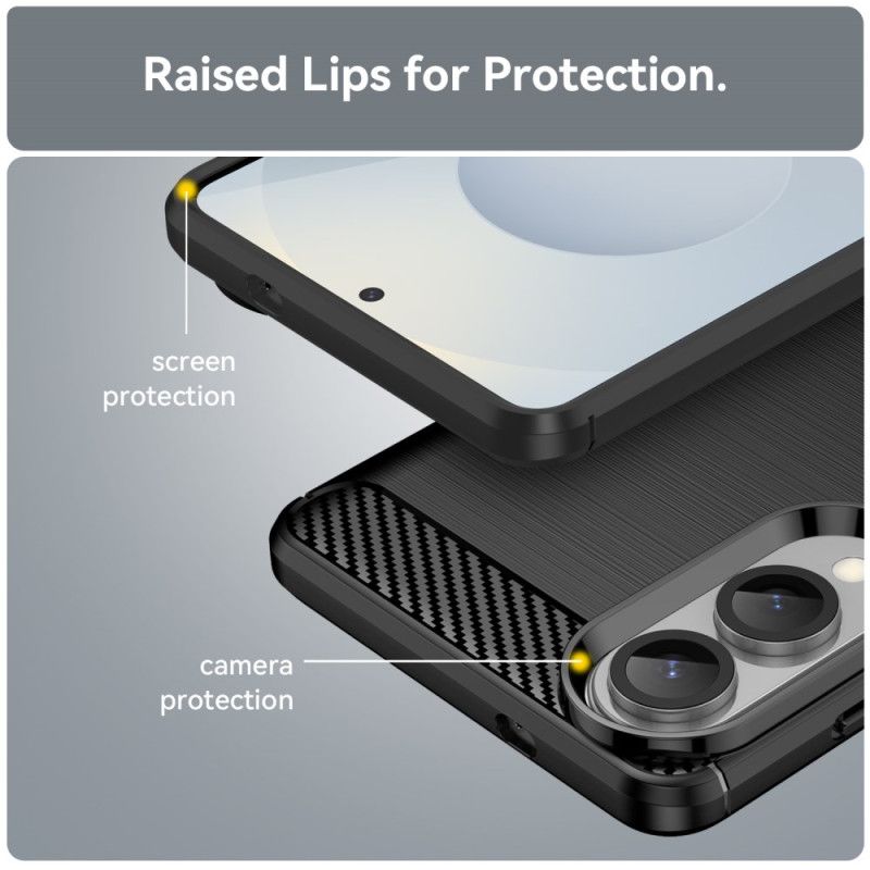 Kryt Samsung Galaxy S25 5g Edge Kartáčované Uhlíkové Vlákno