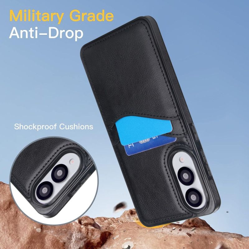 Kryt Samsung Galaxy S25 5g Edge Kožený Efekt S Kartou Držák