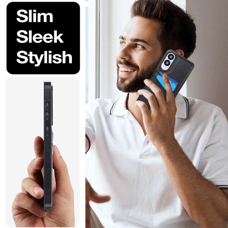 Kryt Samsung Galaxy S25 5g Edge Kožený Efekt S Kartou Držák