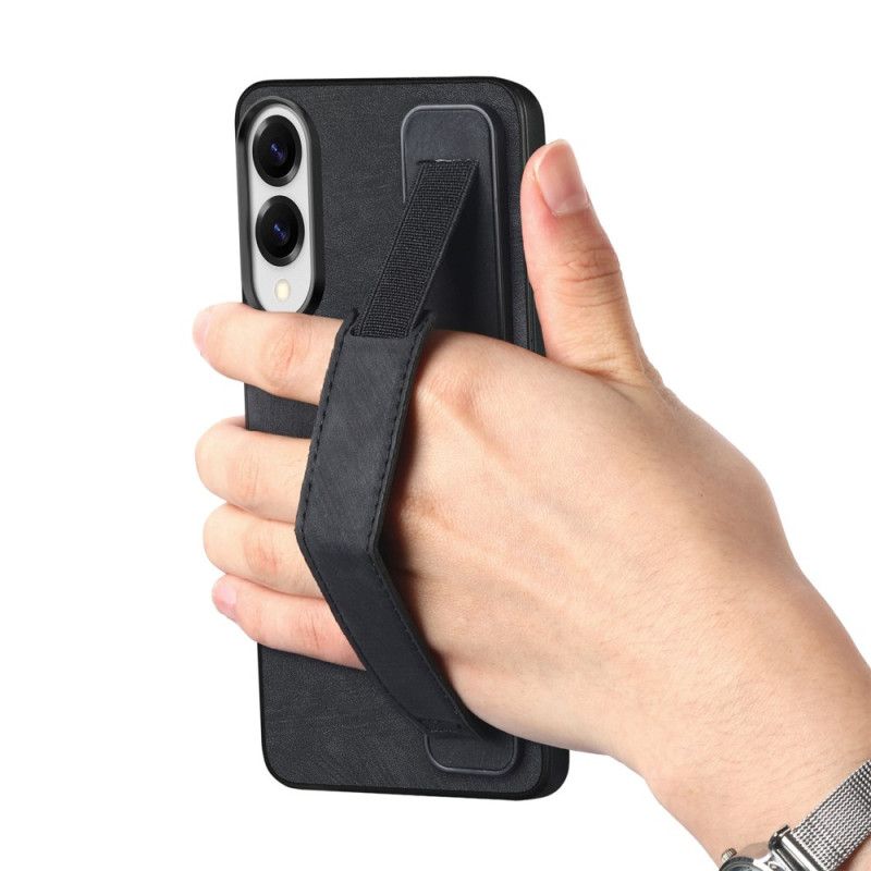 Kryt Samsung Galaxy S25 5g Edge Retro Styl Se Stojánkem A Poutkem Na Zápěstí