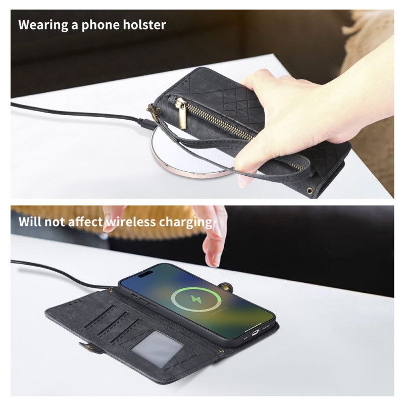 Peněženková Pouzdra Samsung Galaxy S25 5g Edge Kryty Na Mobil Geometrický Vzor A Šňůrka Na Krk