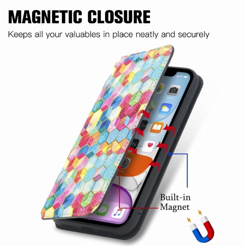 Flipové Pouzdro Na iPhone XR 3d Kostka