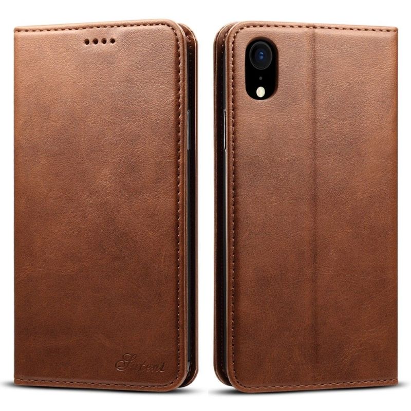 Flipové Pouzdro Na iPhone XR Kožené Pouzdro Kůže Ve Stylu Překlápění