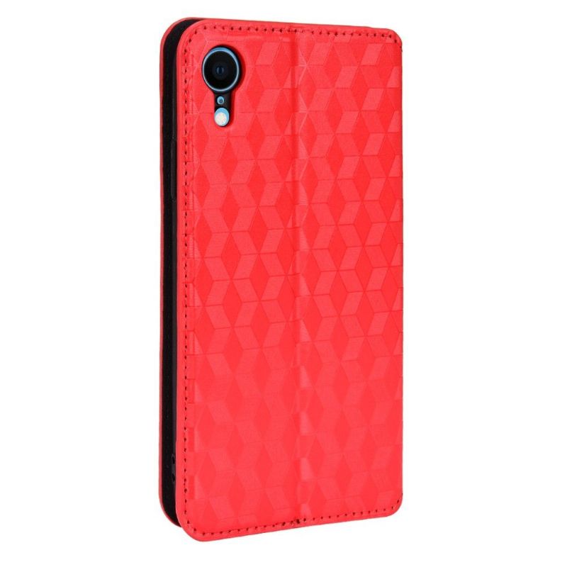 Flipové Pouzdro Na iPhone XR Kožené Pouzdro Návrh Geometrie