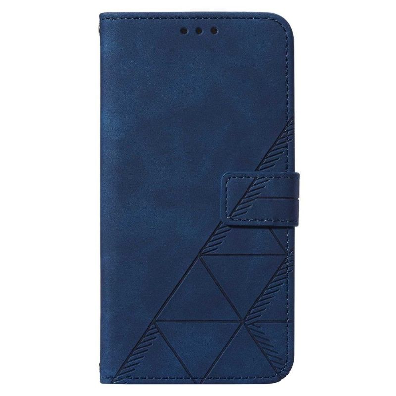 Flipové Pouzdro Na iPhone XR Kožený Efekt S Geometrickým Designem