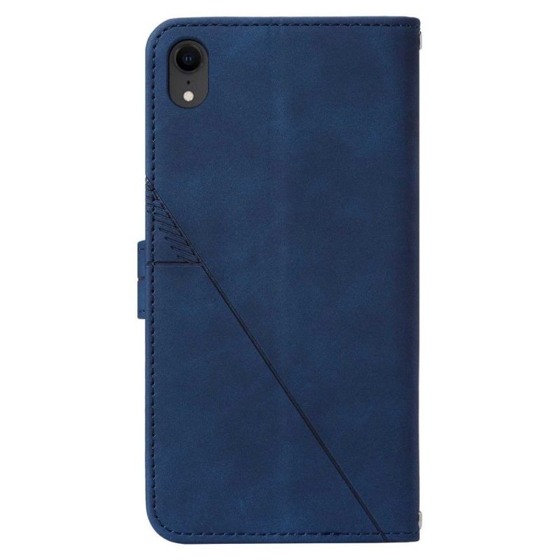 Flipové Pouzdro Na iPhone XR Kožený Efekt S Geometrickým Designem