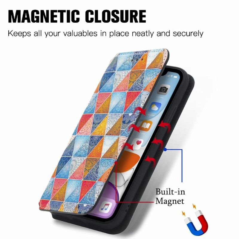 Flipové Pouzdro Na iPhone XR Mandalový Kaleidoskop