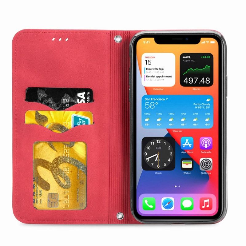 Flipové Pouzdro Na iPhone XR Obchodní Retro