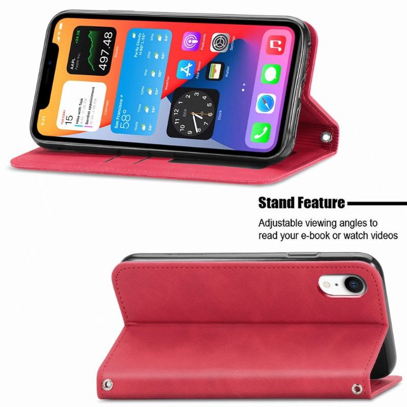 Flipové Pouzdro Na iPhone XR Obchodní Retro