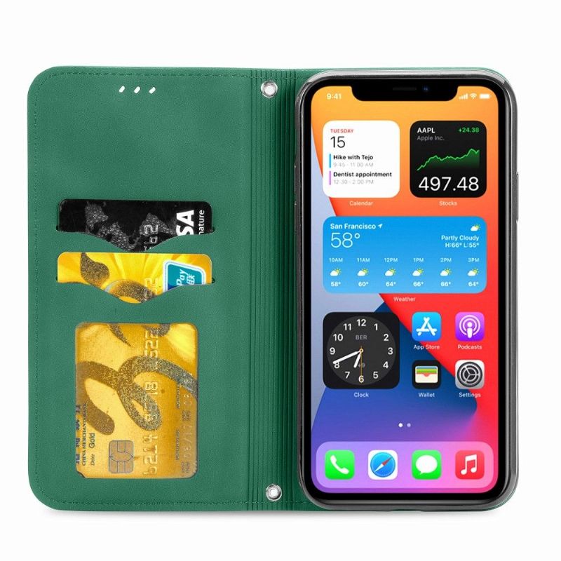 Flipové Pouzdro Na iPhone XR Obchodní Retro