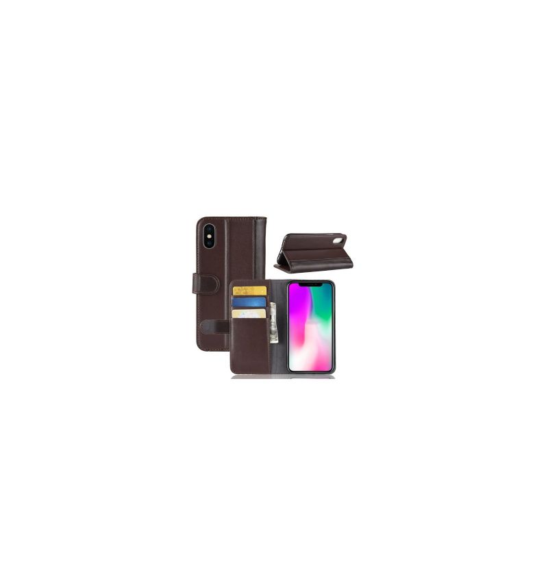 Flipové Pouzdro Na iPhone XR Prémiový Kožený Držitel Karty