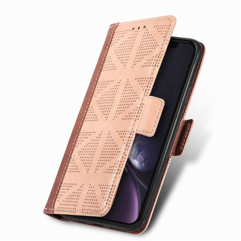 Flipové Pouzdro Na iPhone XR Umělá Kůže S Dírkami
