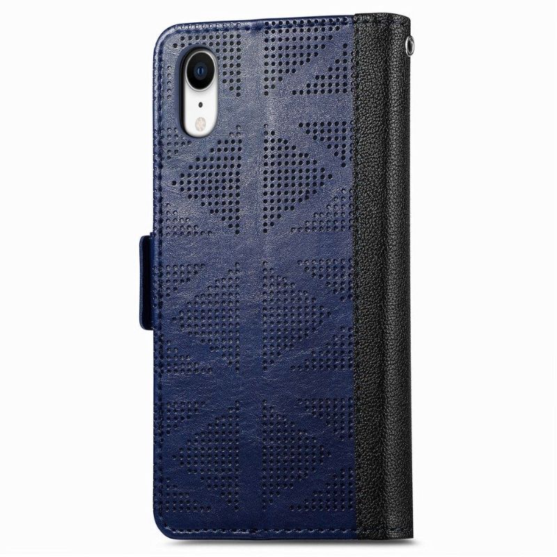 Flipové Pouzdro Na iPhone XR Umělá Kůže S Dírkami