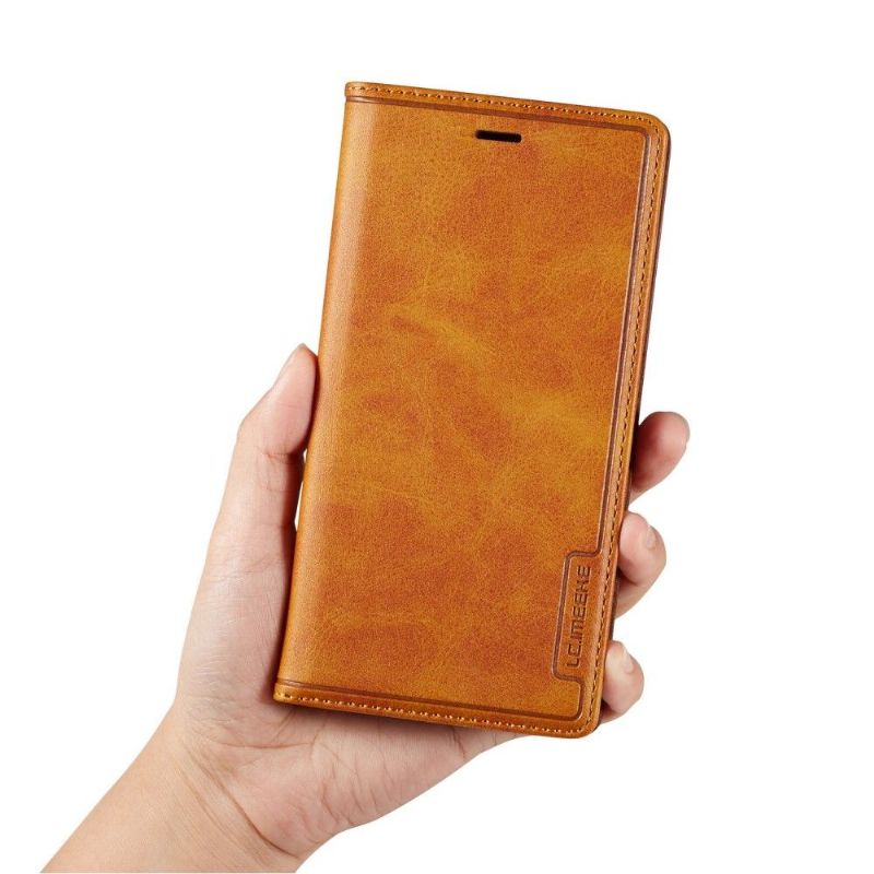 Kožené Pouzdro Folio Na iPhone XR Držitel Karty Le Clémentien